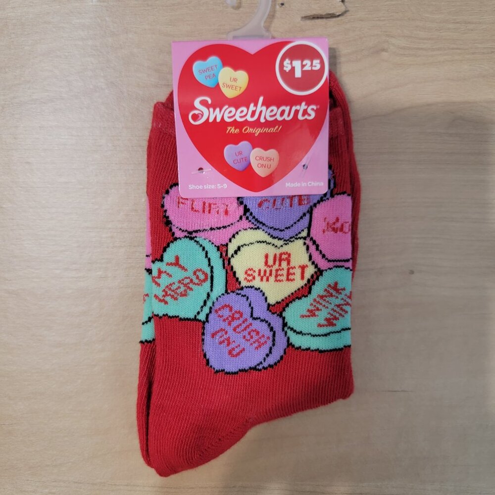 Sweethearts | Socks | Red | Ankle Socks | Size 5 - 9 Womens